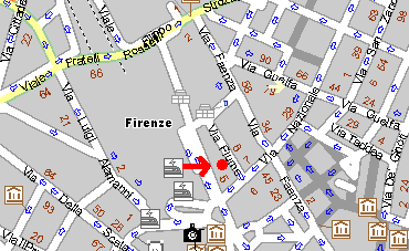 Florence city center with hotel location